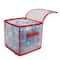 12.5" Transparent Zip-Up Christmas Ornament Storage Box